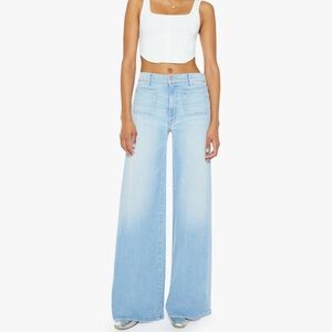 MOTHER Blue Flare Wide Leg Jeans
